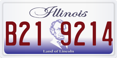 IL license plate B219214