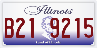 IL license plate B219215