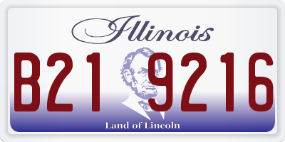 IL license plate B219216