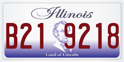 IL license plate B219218