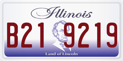 IL license plate B219219