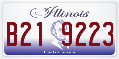 IL license plate B219223