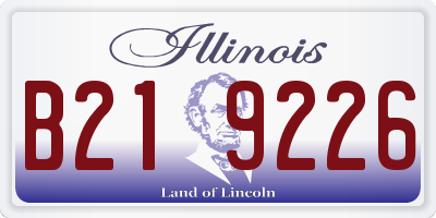 IL license plate B219226