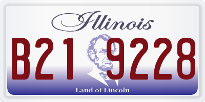 IL license plate B219228