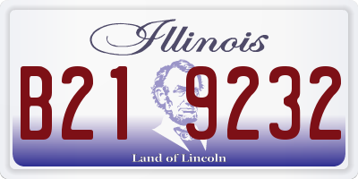 IL license plate B219232