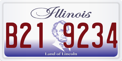 IL license plate B219234