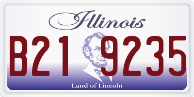 IL license plate B219235