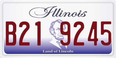 IL license plate B219245