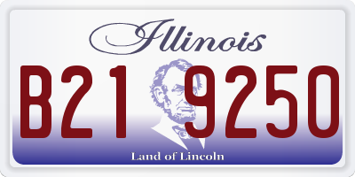 IL license plate B219250