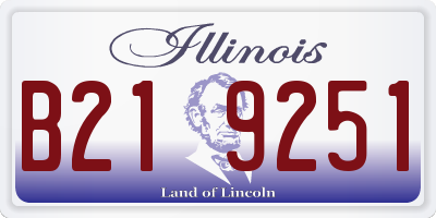IL license plate B219251