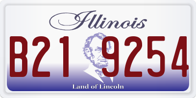 IL license plate B219254