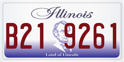 IL license plate B219261