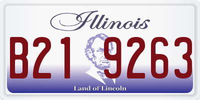 IL license plate B219263