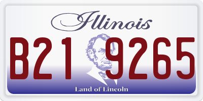 IL license plate B219265