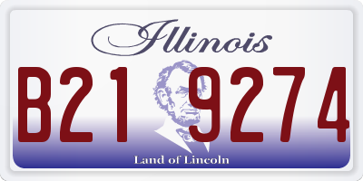 IL license plate B219274