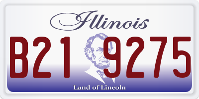 IL license plate B219275