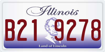 IL license plate B219278