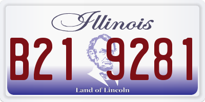 IL license plate B219281
