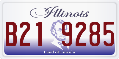 IL license plate B219285
