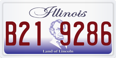 IL license plate B219286