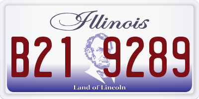 IL license plate B219289