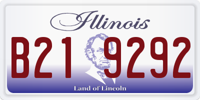 IL license plate B219292