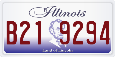 IL license plate B219294