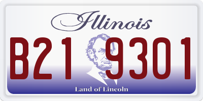 IL license plate B219301