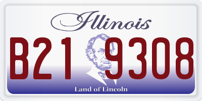 IL license plate B219308