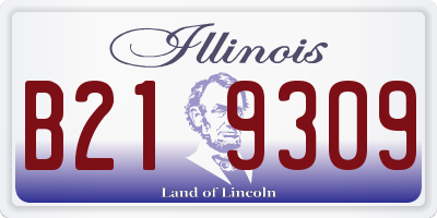 IL license plate B219309