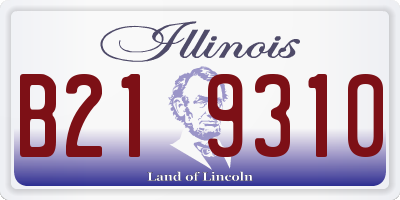 IL license plate B219310