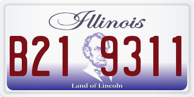IL license plate B219311