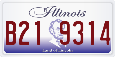 IL license plate B219314