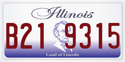 IL license plate B219315