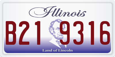 IL license plate B219316