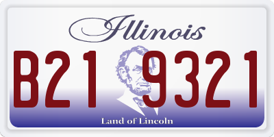 IL license plate B219321
