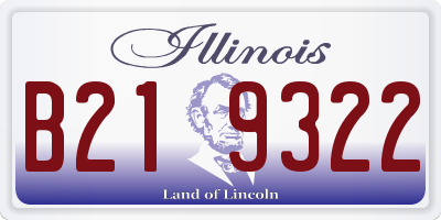 IL license plate B219322