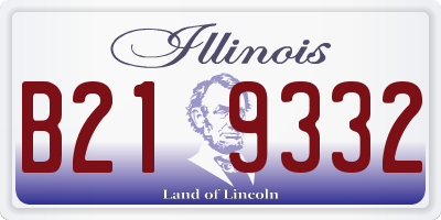 IL license plate B219332