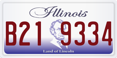 IL license plate B219334