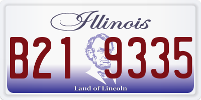 IL license plate B219335