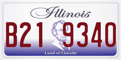 IL license plate B219340