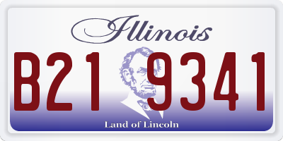 IL license plate B219341