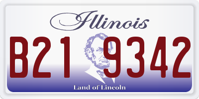 IL license plate B219342