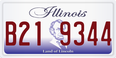 IL license plate B219344