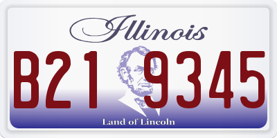 IL license plate B219345