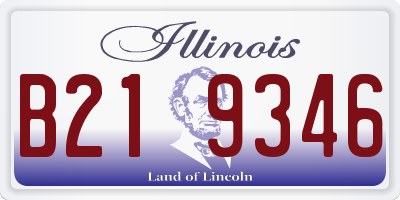 IL license plate B219346