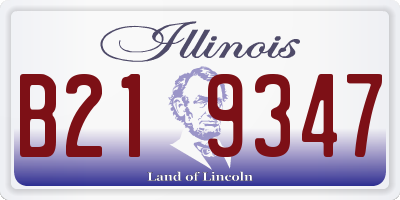 IL license plate B219347