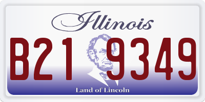 IL license plate B219349