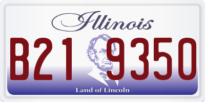 IL license plate B219350