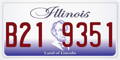 IL license plate B219351